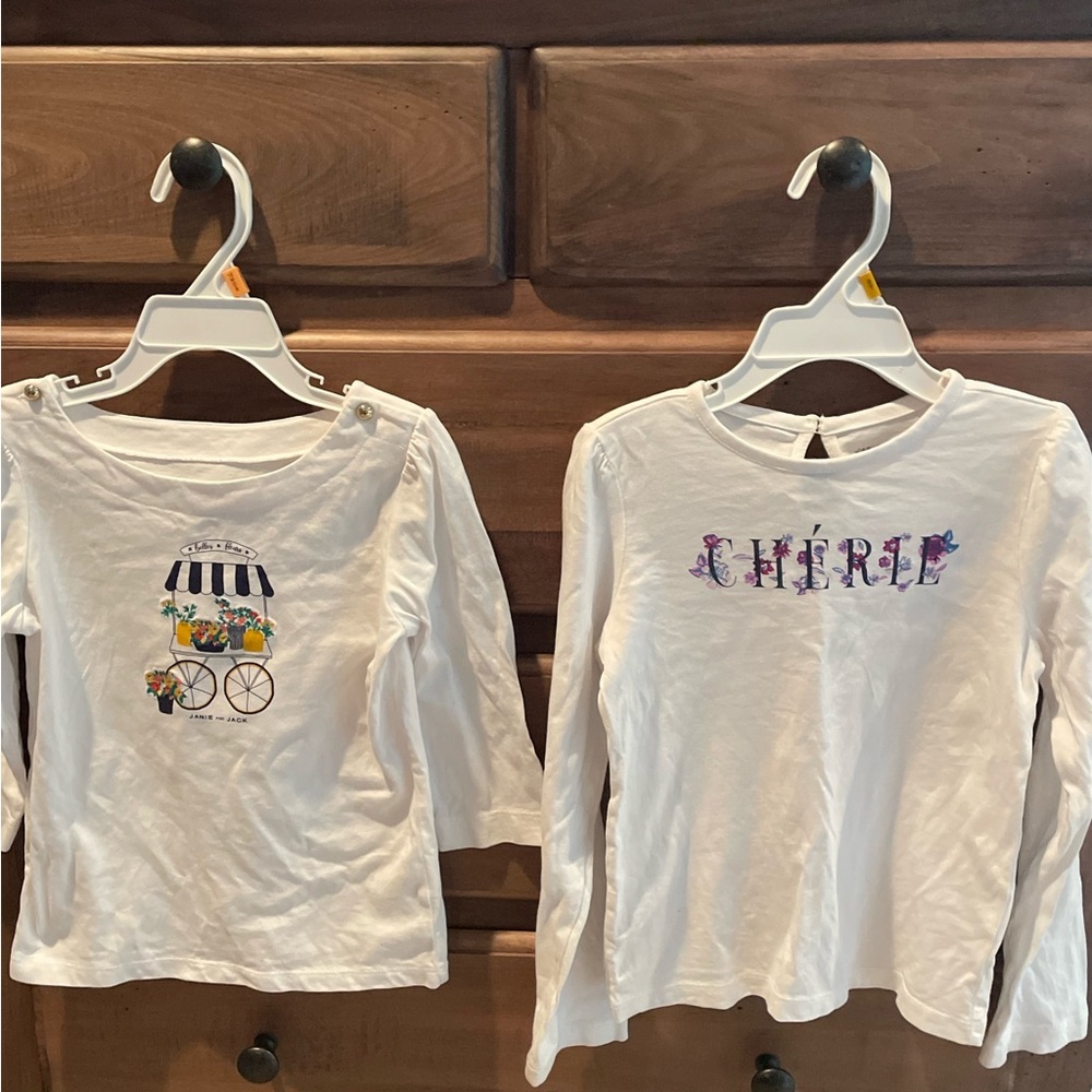 Janie & Jack long sleeved tops size 5